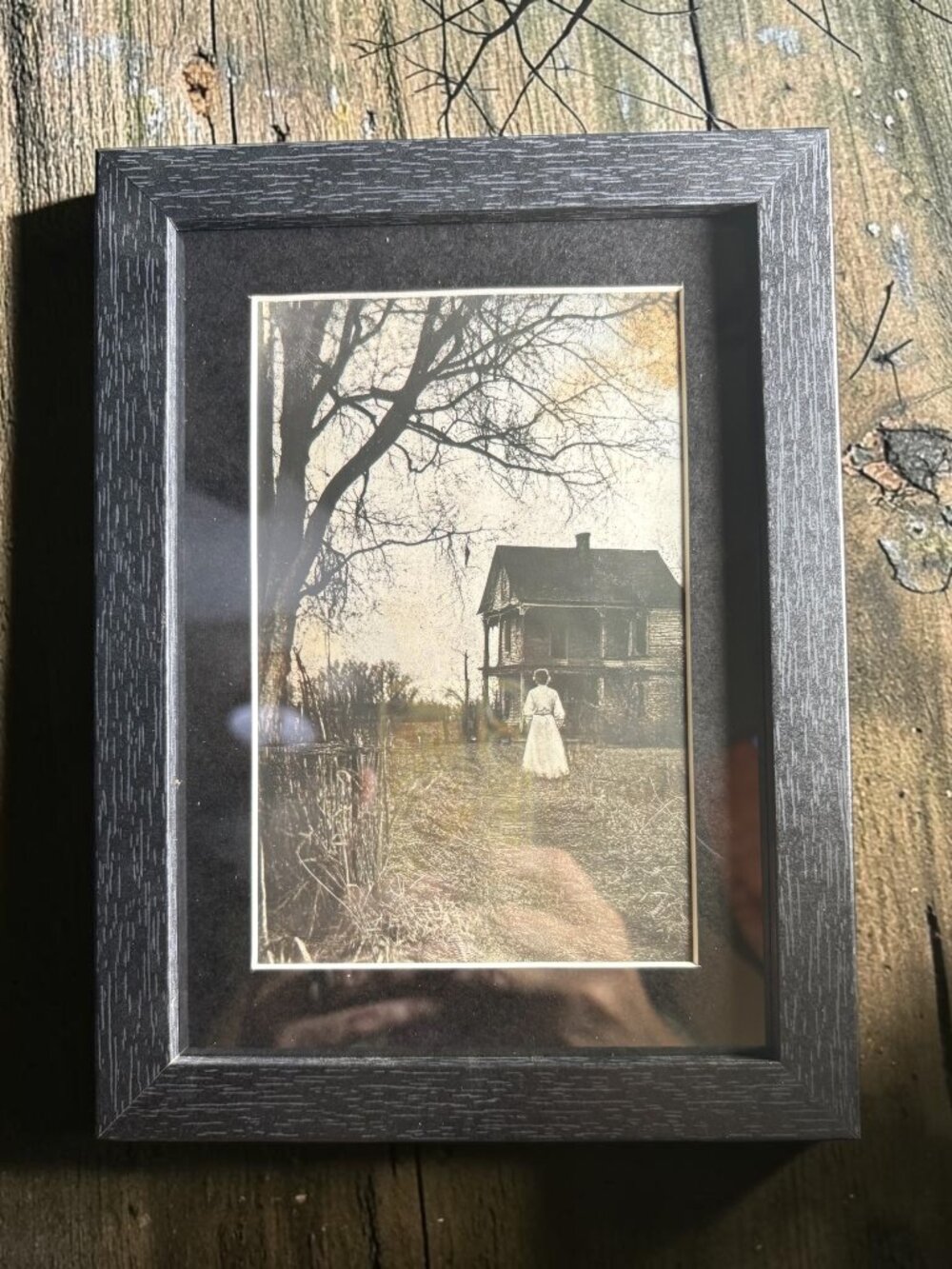 Woman at the Haunted House Art Print | New 5x7 Framed Decor